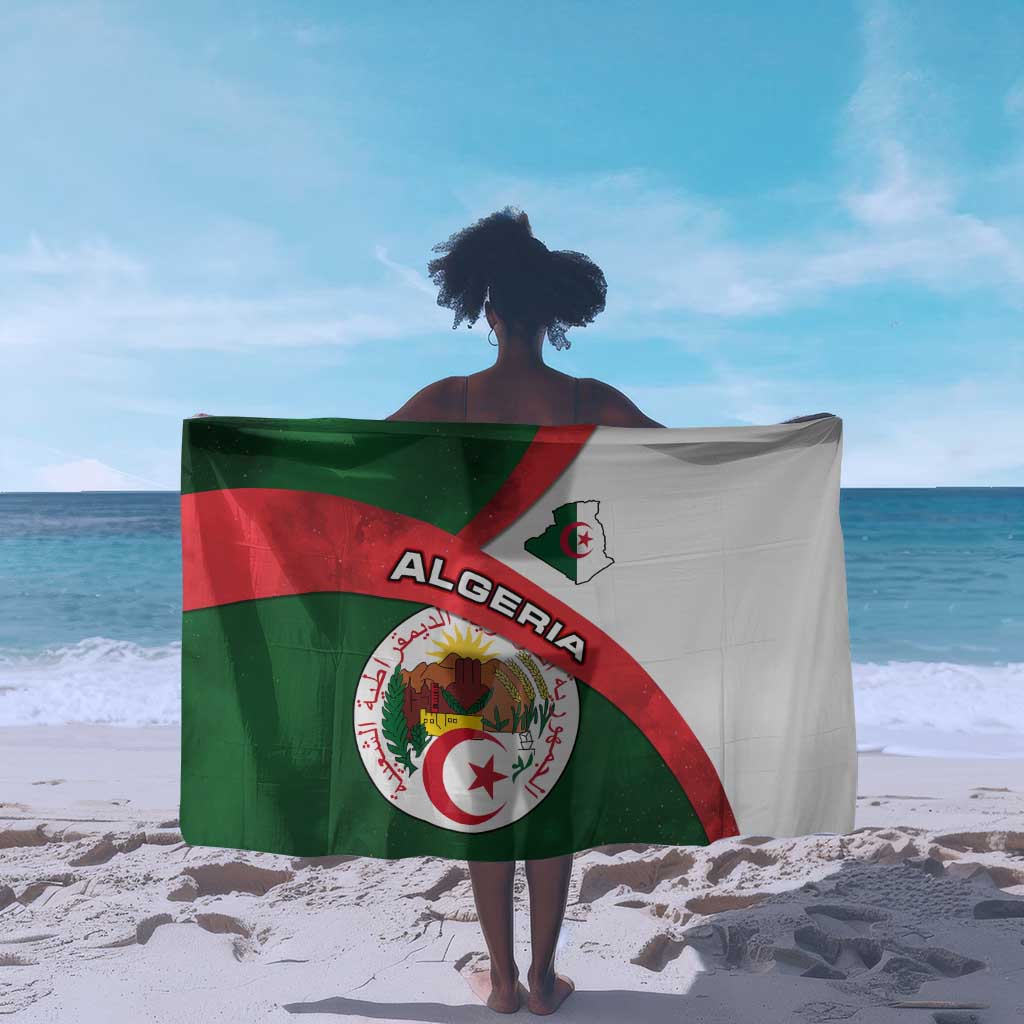 Algeria Sarong with National Emblem and Map Design TS04