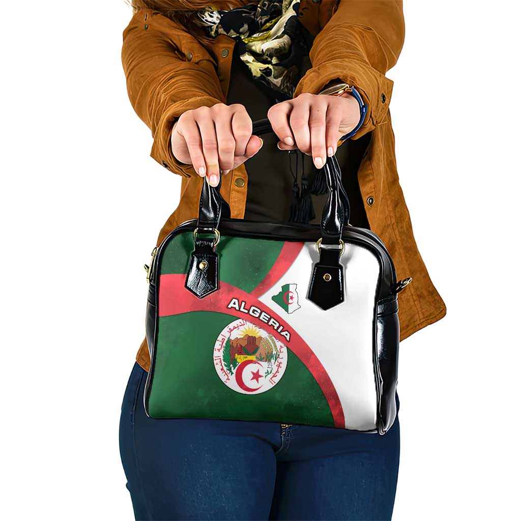 Algeria Shoulder Handbag with National Emblem and Map Design TS04