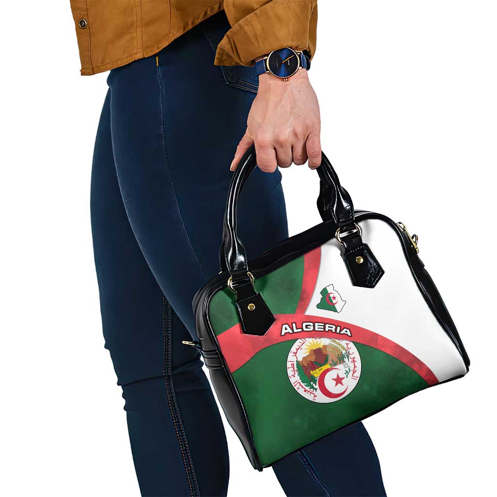Algeria Shoulder Handbag with National Emblem and Map Design TS04