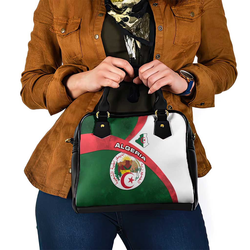 Algeria Shoulder Handbag with National Emblem and Map Design TS04