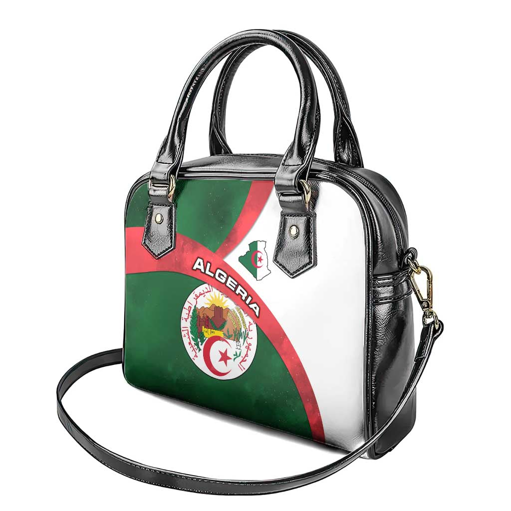 Algeria Shoulder Handbag with National Emblem and Map Design TS04
