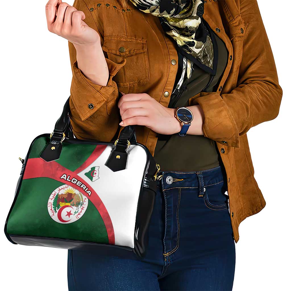 Algeria Shoulder Handbag with National Emblem and Map Design TS04