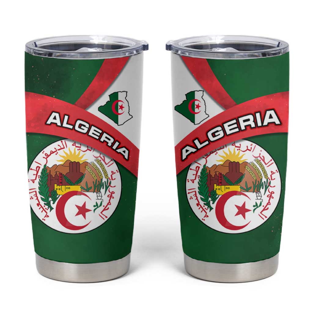 Algeria Tumbler Cup with National Emblem and Map Design TS04