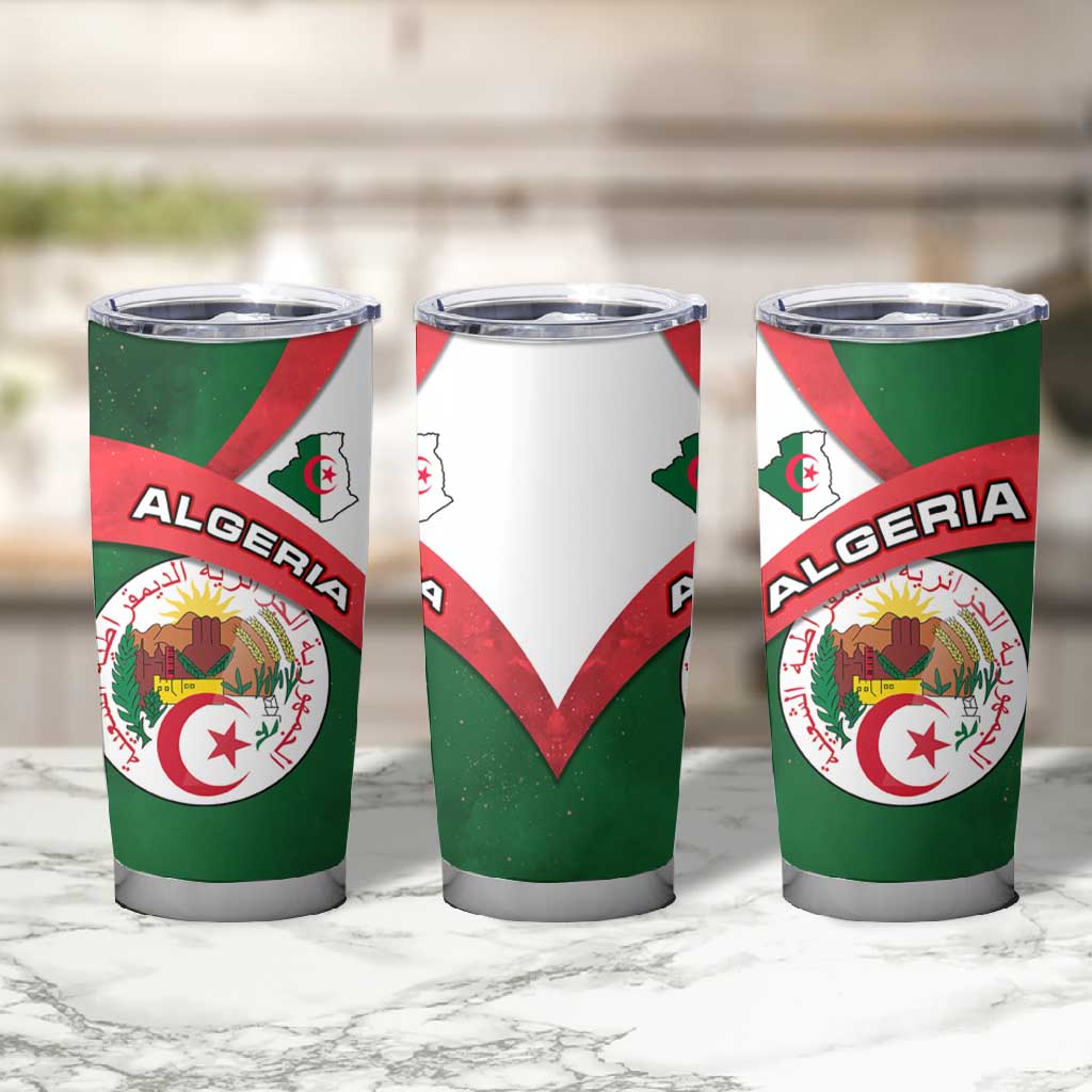 Algeria Tumbler Cup with National Emblem and Map Design TS04