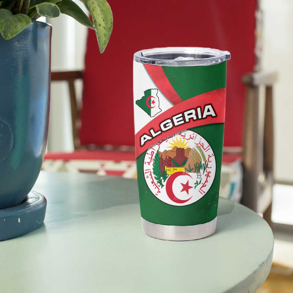 Algeria Tumbler Cup with National Emblem and Map Design TS04