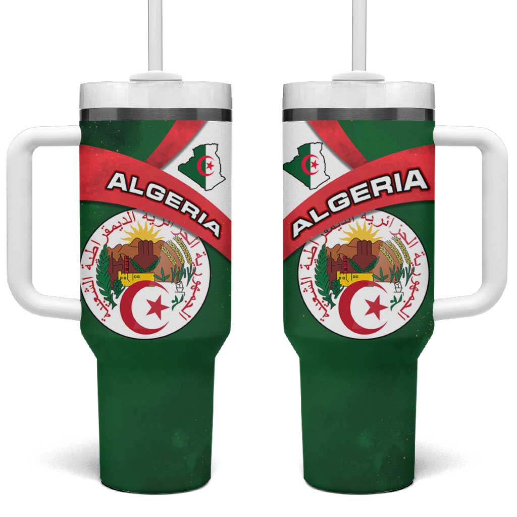 Algeria Tumbler With Handle with National Emblem and Map Design TS04