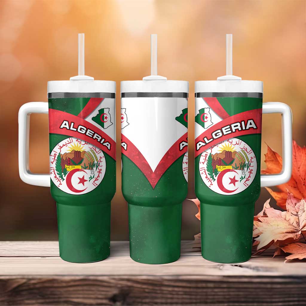 Algeria Tumbler With Handle with National Emblem and Map Design TS04