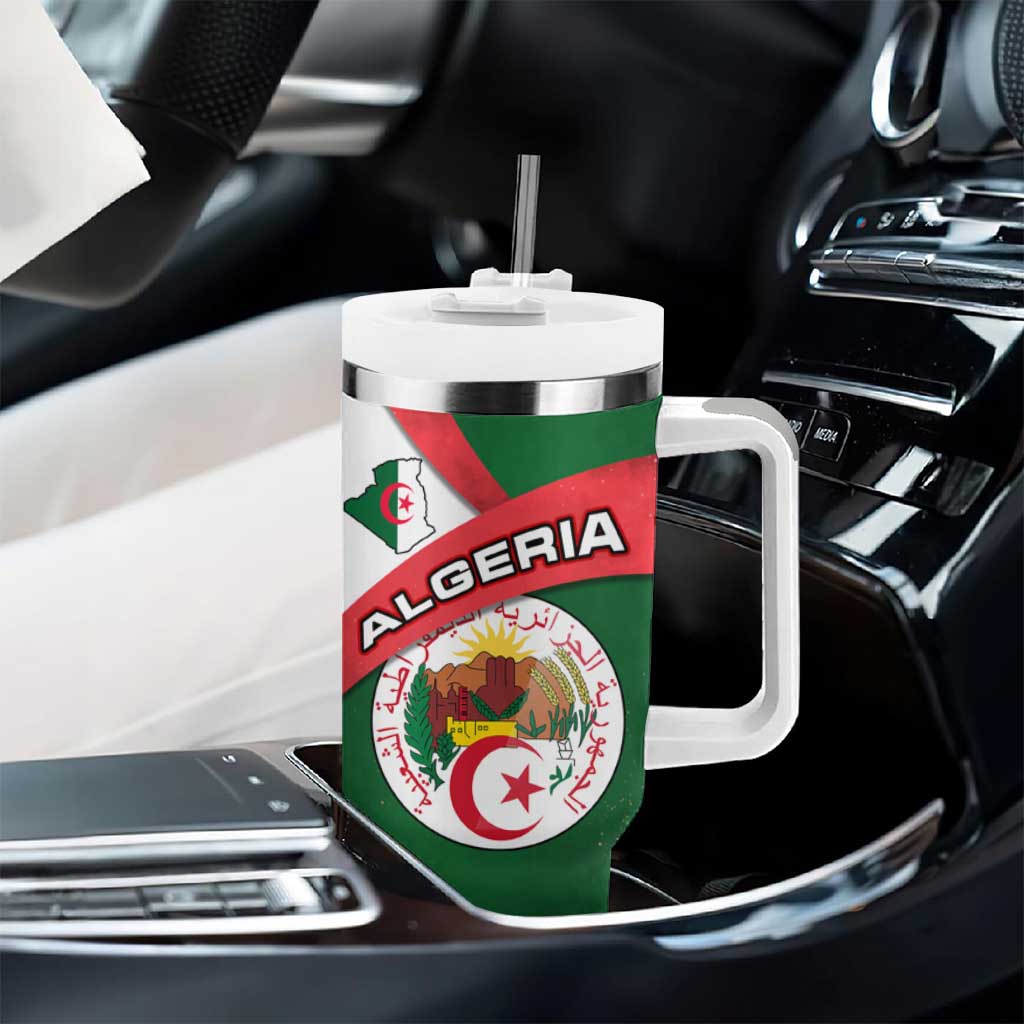 Algeria Tumbler With Handle with National Emblem and Map Design TS04