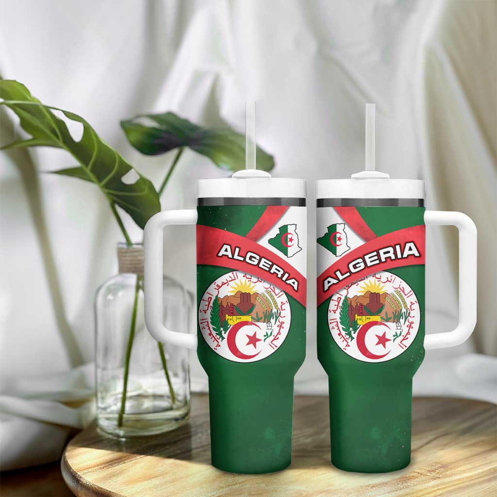 Algeria Tumbler With Handle with National Emblem and Map Design TS04