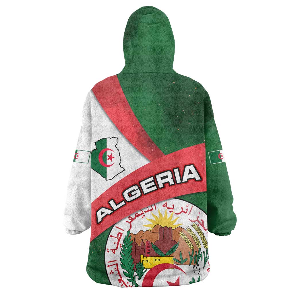 Algeria Wearable Blanket Hoodie with National Emblem and Map Design TS04