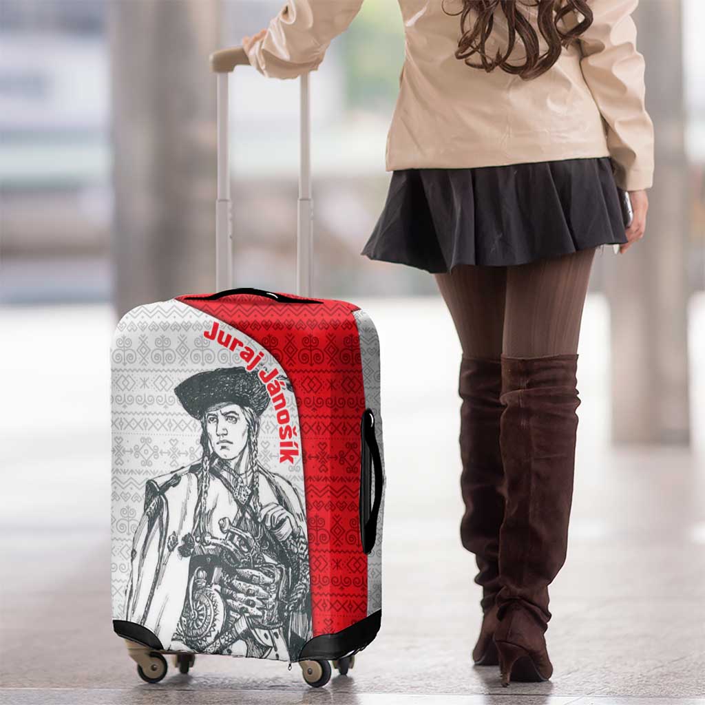 Juraj Janosik Slovakia Luggage Cover with Folk Pattern Red White Legend Spirit TS04