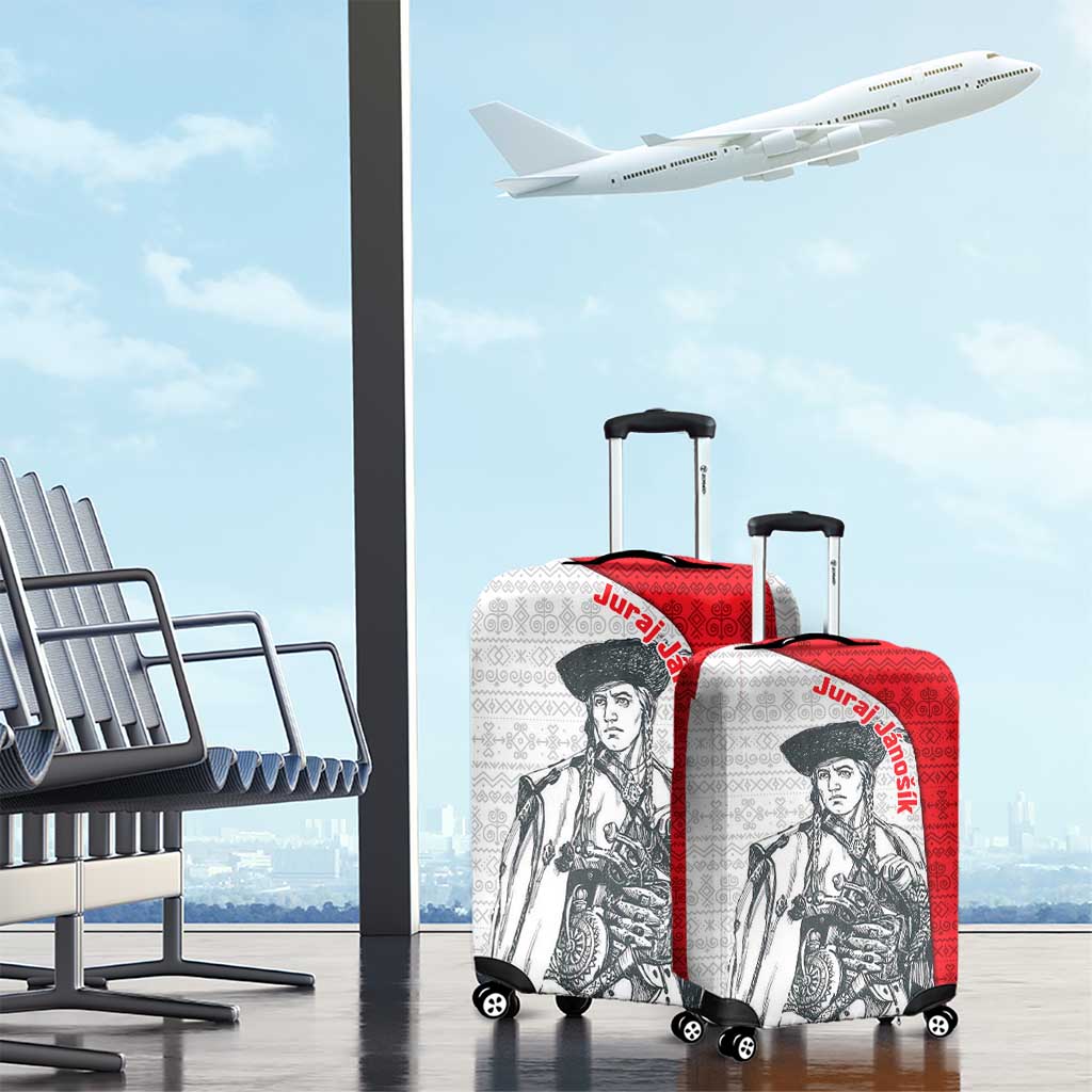 Juraj Janosik Slovakia Luggage Cover with Folk Pattern Red White Legend Spirit TS04