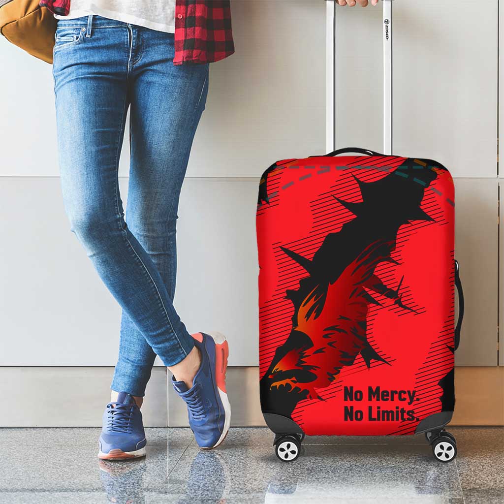Slovakia Luggage Cover with Red Black Falcon Claw No Mercy Spirit TS04