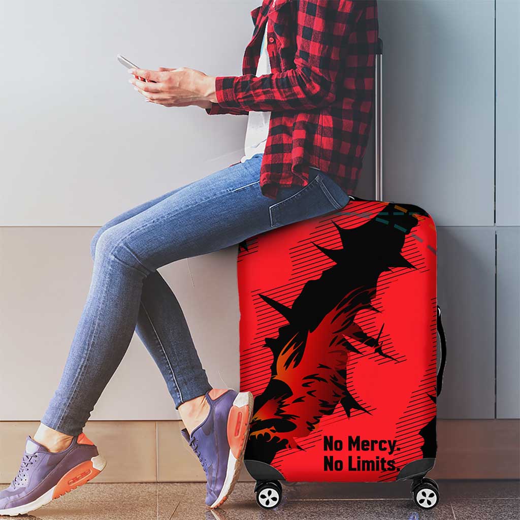 Slovakia Luggage Cover with Red Black Falcon Claw No Mercy Spirit TS04