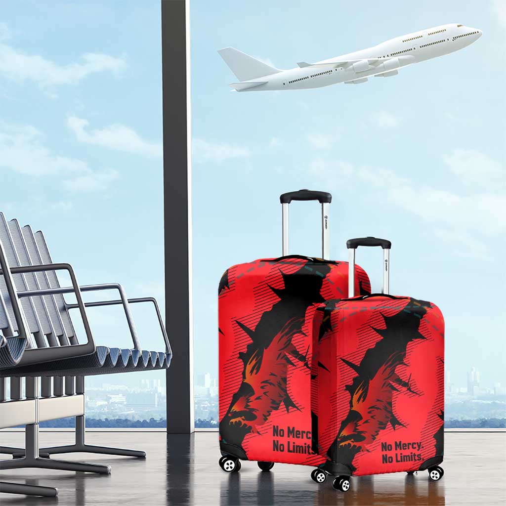 Slovakia Luggage Cover with Red Black Falcon Claw No Mercy Spirit TS04