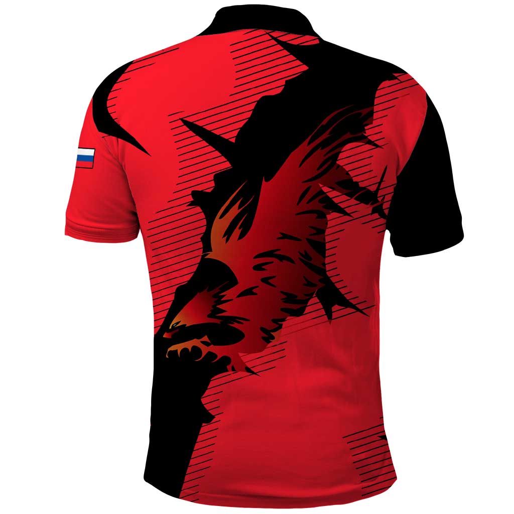Slovakia Polo Shirt with Red Black Falcon Claw No Mercy Spirit TS04