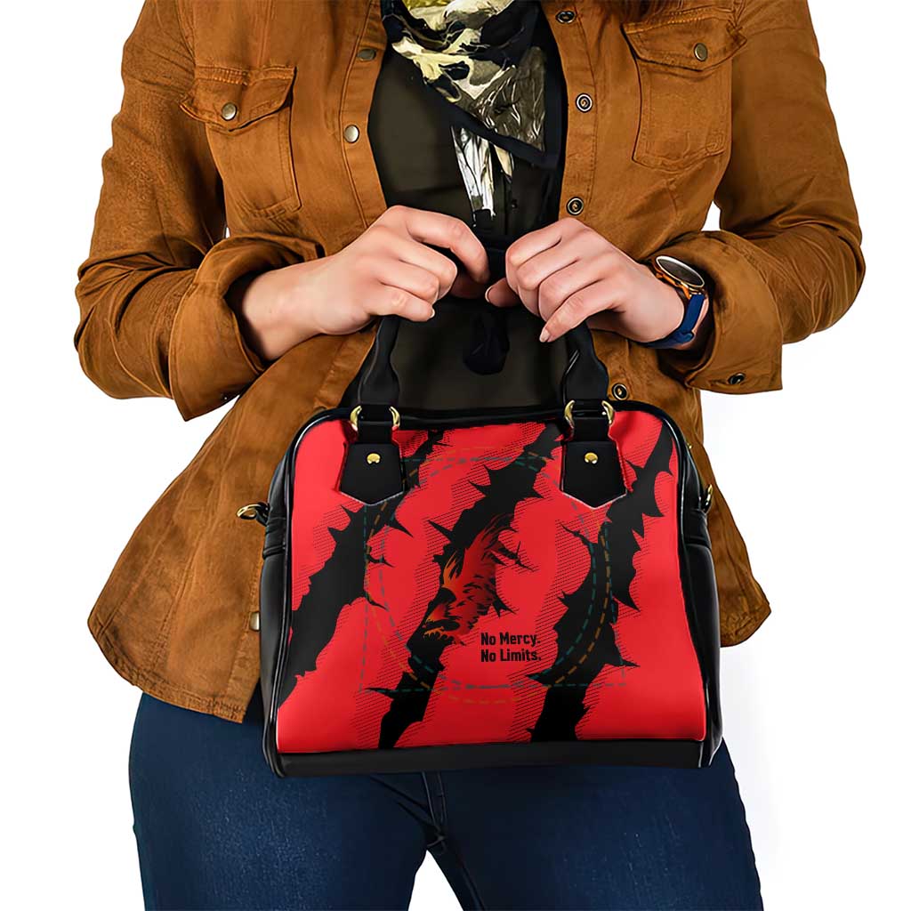 Slovakia Shoulder Handbag with Red Black Falcon Claw No Mercy Spirit TS04