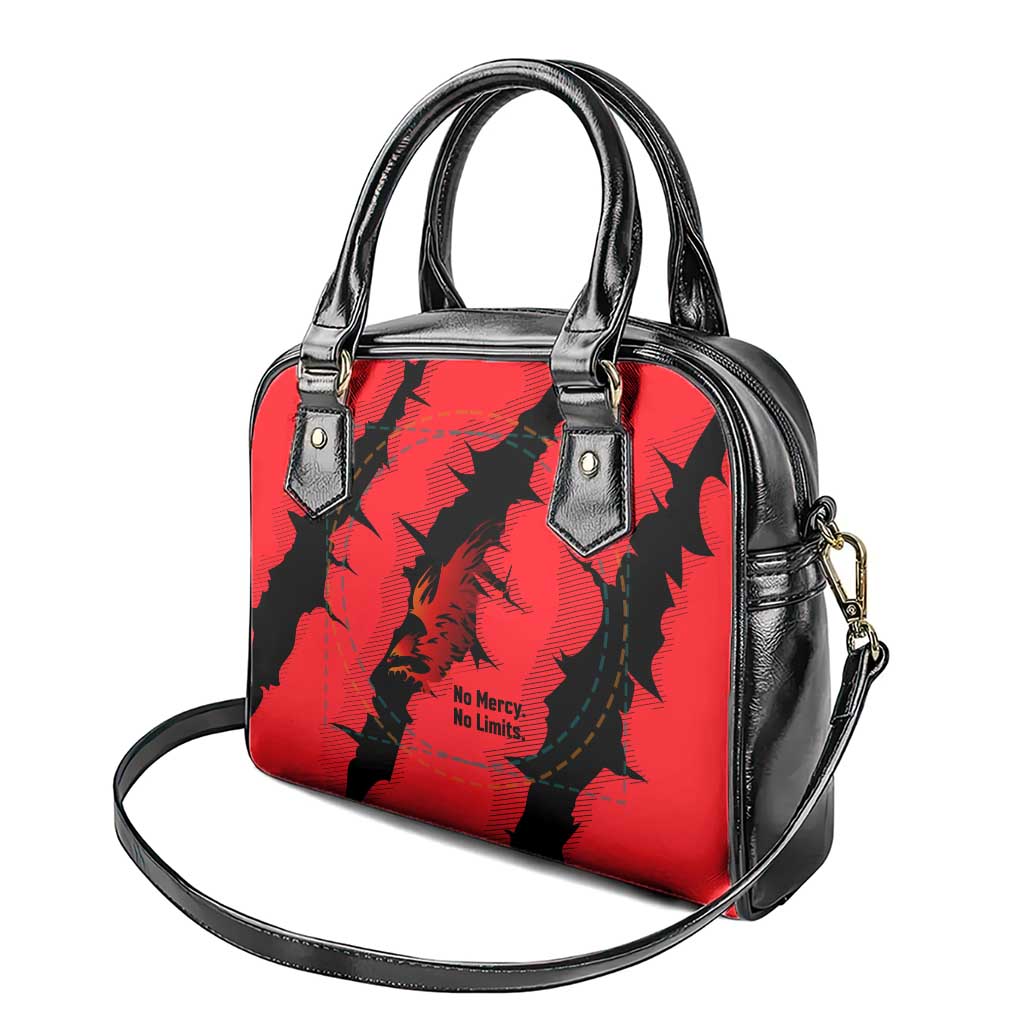 Slovakia Shoulder Handbag with Red Black Falcon Claw No Mercy Spirit TS04