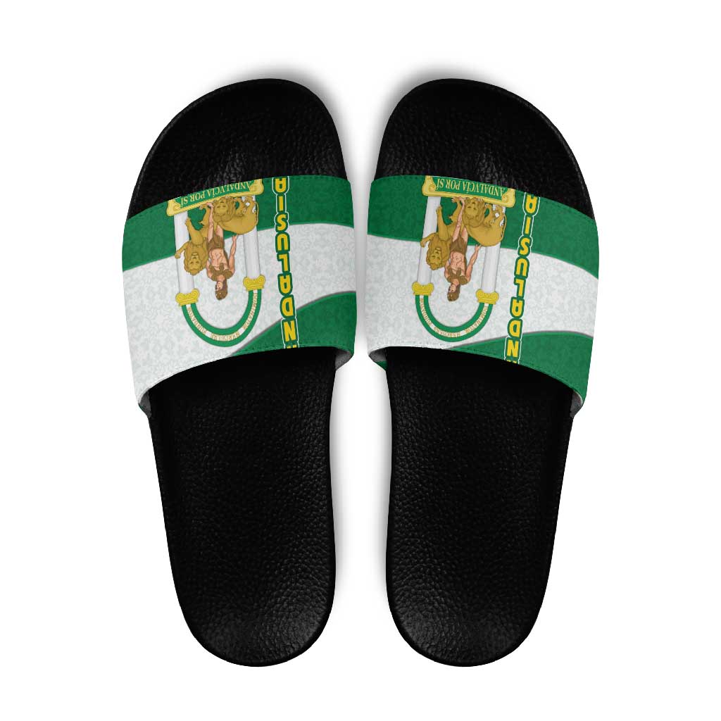 Andalusia Flag Slide Sandals Autonomous Community of Spain TS04