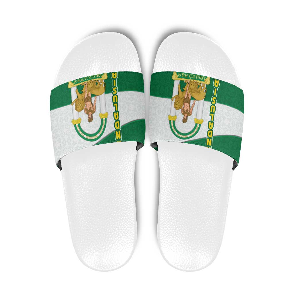 Andalusia Flag Slide Sandals Autonomous Community of Spain TS04