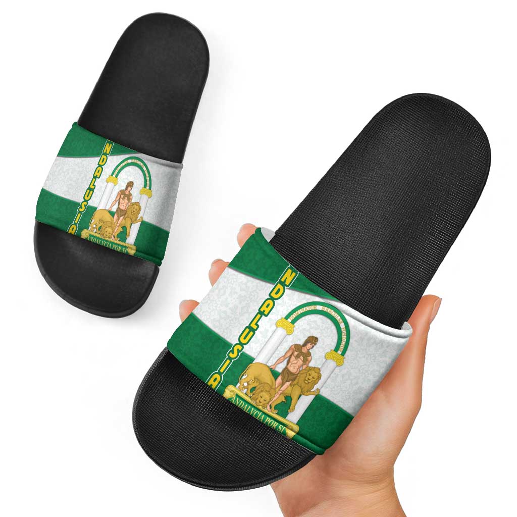 Andalusia Flag Slide Sandals Autonomous Community of Spain TS04