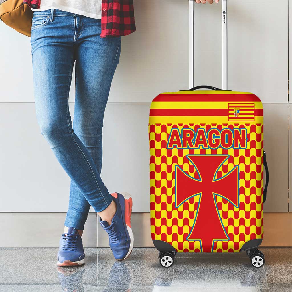 Aragon Flag Luggage Cover Autonomous Community of Spain TS04