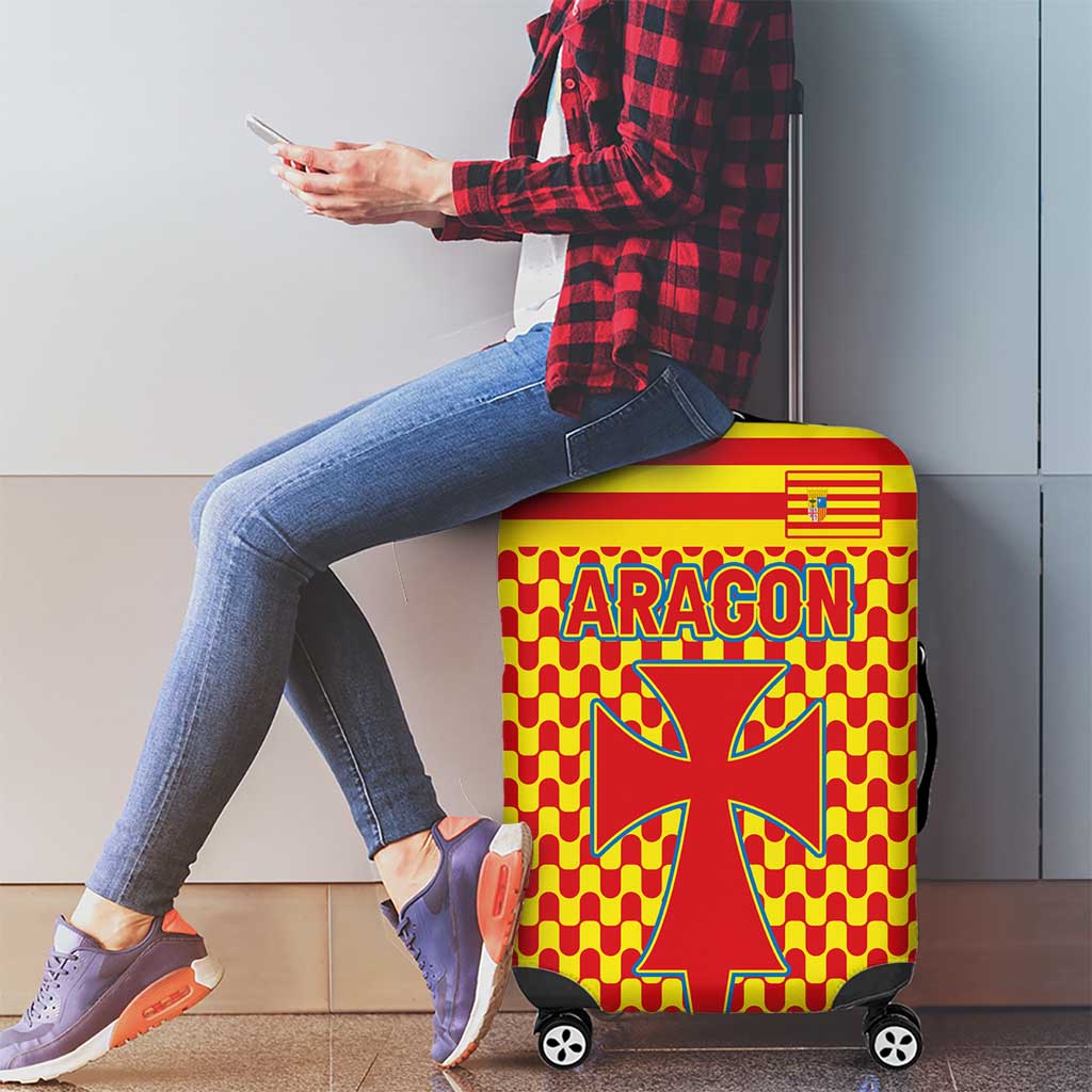 Aragon Flag Luggage Cover Autonomous Community of Spain TS04
