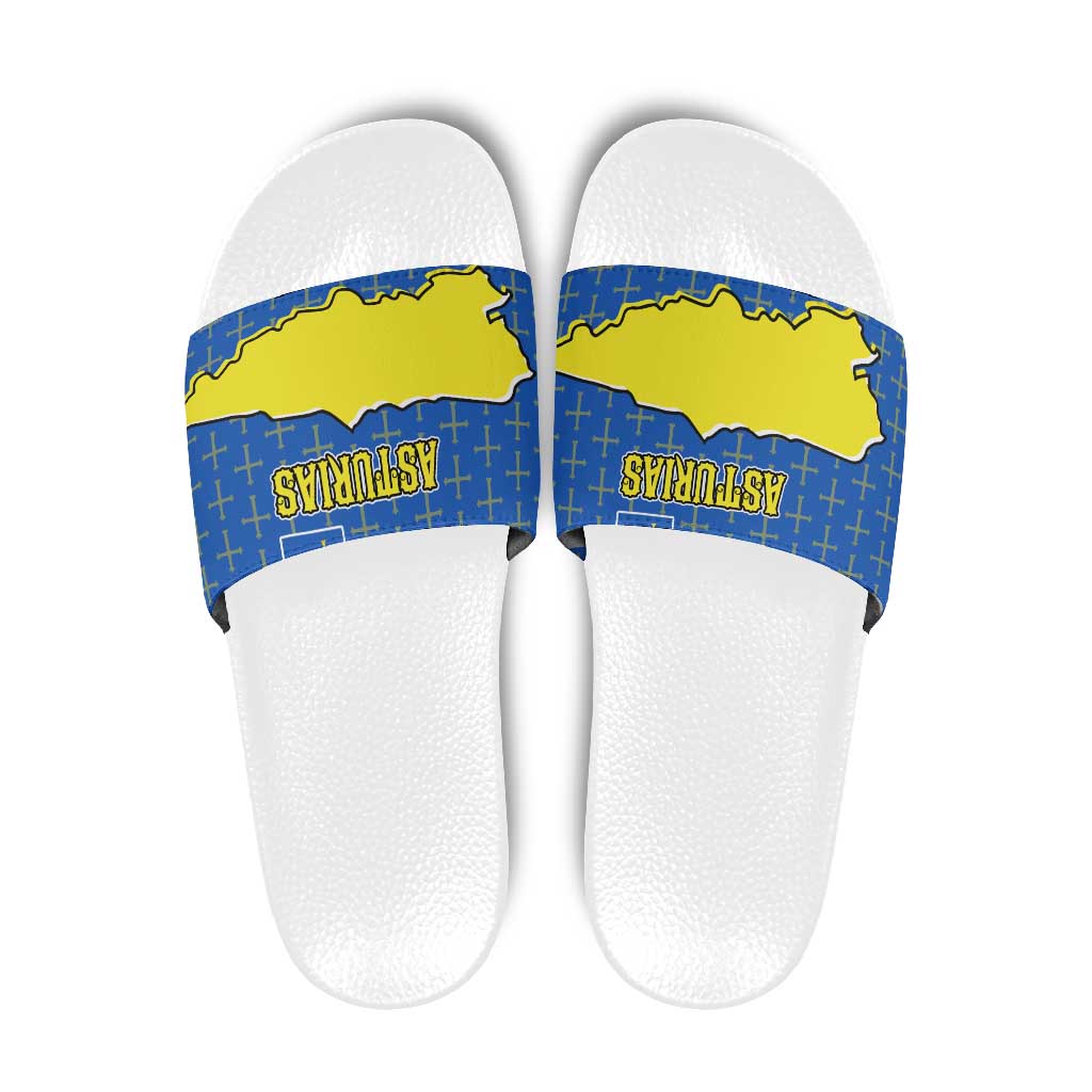 Asturias Flag Slide Sandals Autonomous Community of Spain TS04