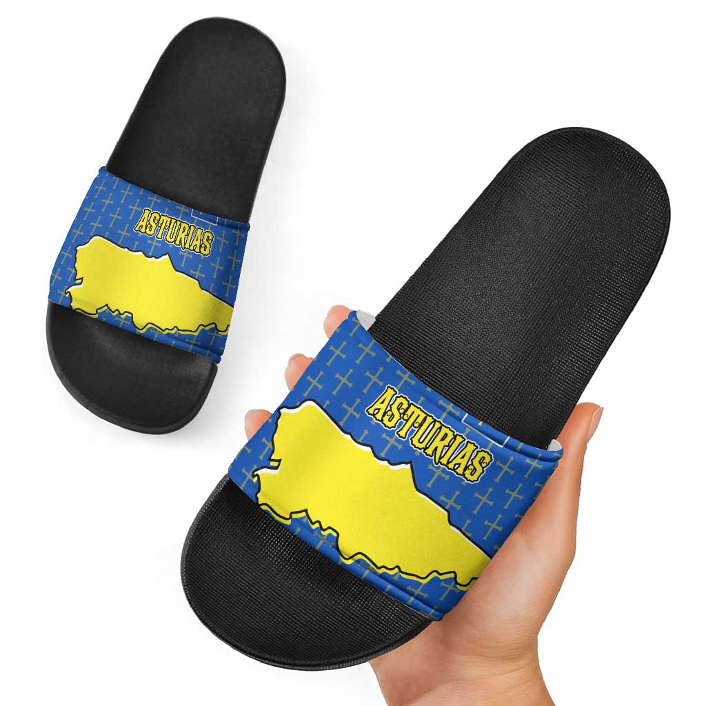 Asturias Flag Slide Sandals Autonomous Community of Spain TS04