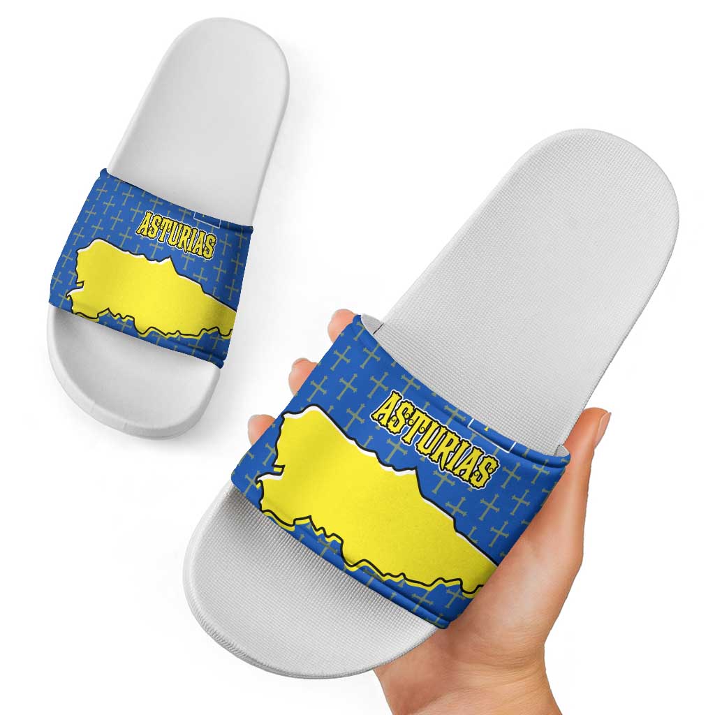 Asturias Flag Slide Sandals Autonomous Community of Spain TS04