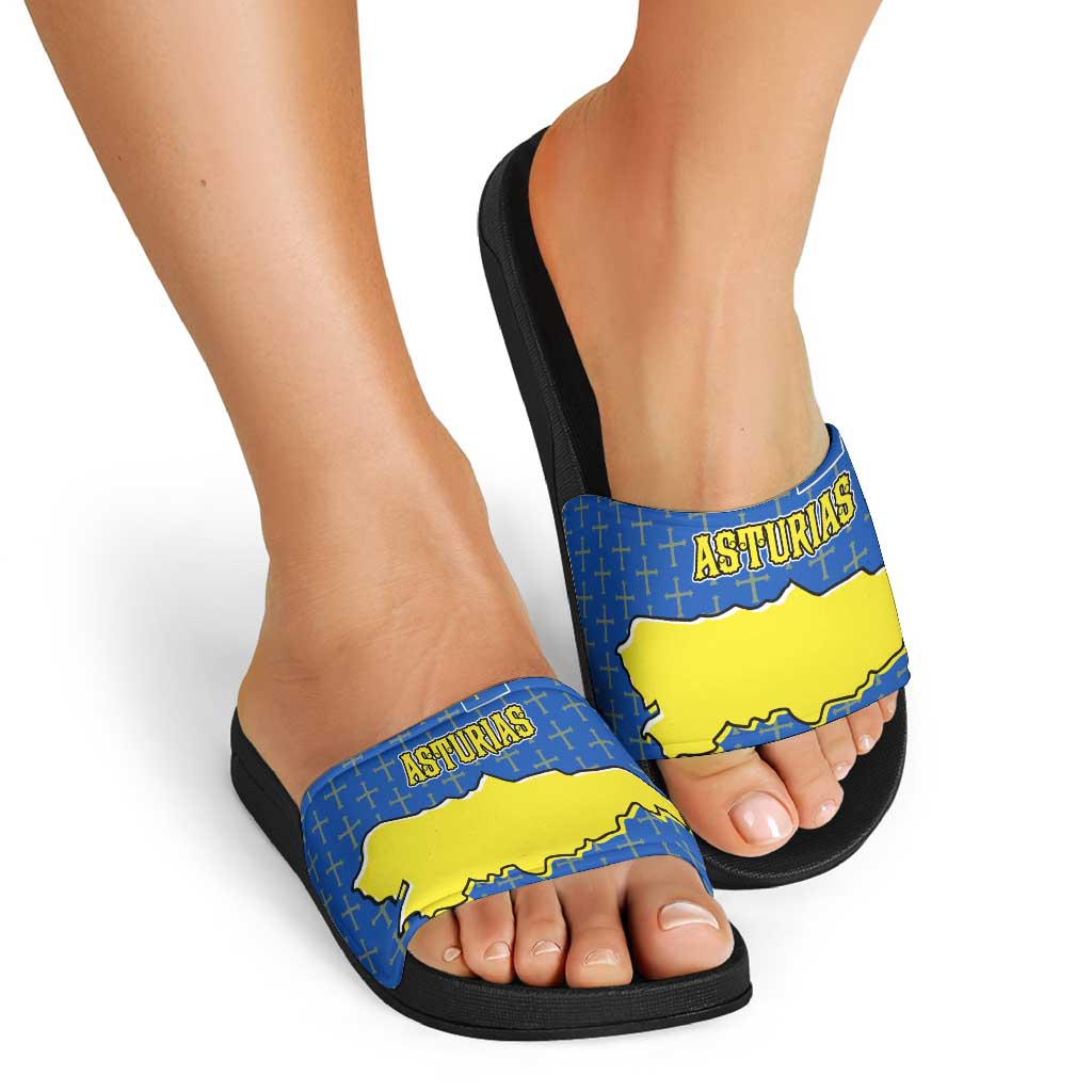 Asturias Flag Slide Sandals Autonomous Community of Spain TS04
