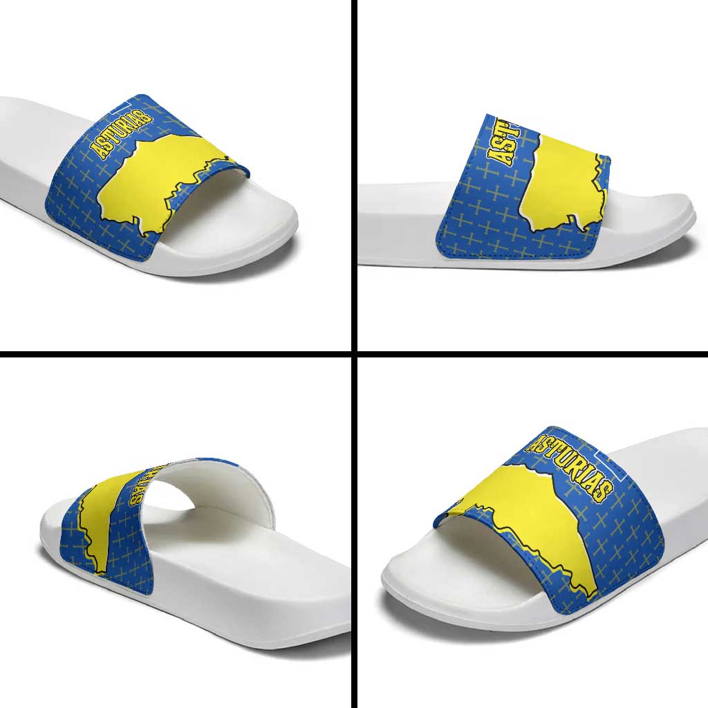 Asturias Flag Slide Sandals Autonomous Community of Spain TS04
