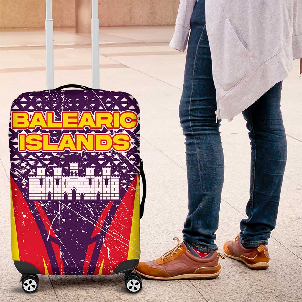 Balearic Islands Flag Luggage Cover Autonomous Community of Spain TS04