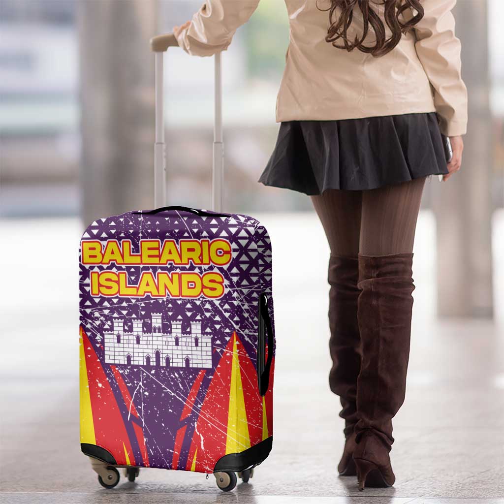 Balearic Islands Flag Luggage Cover Autonomous Community of Spain TS04