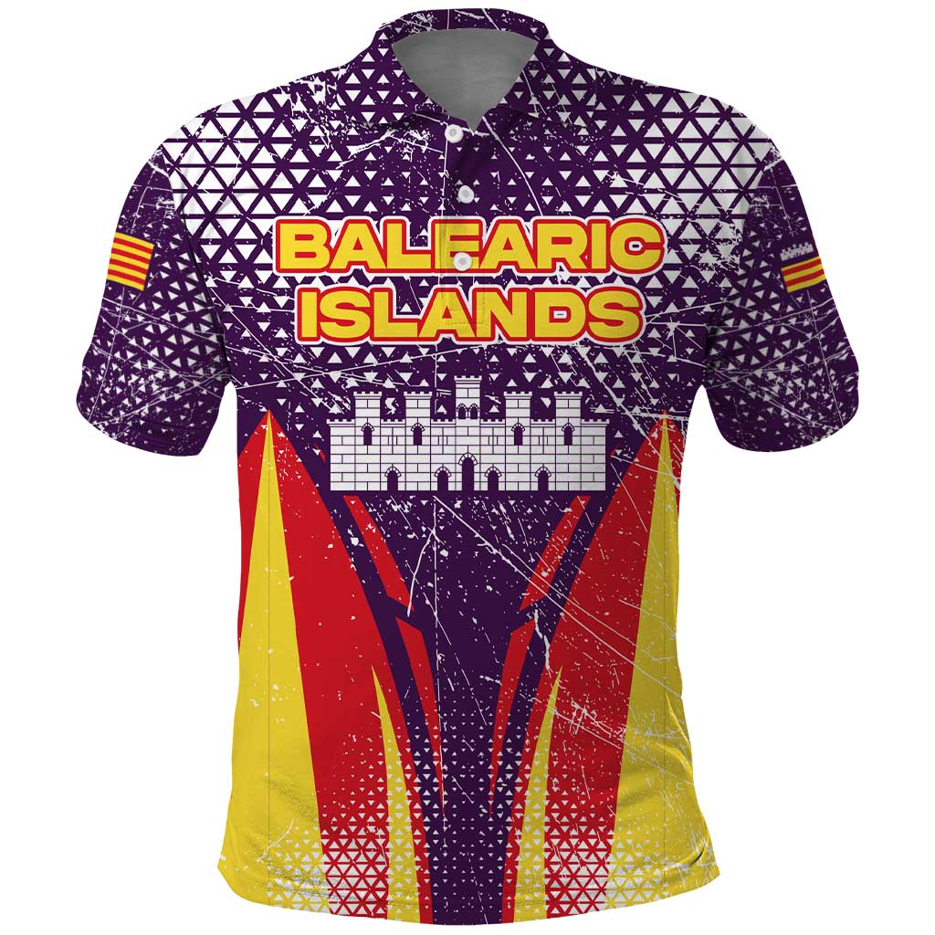 Balearic Islands Flag Polo Shirt Autonomous Community of Spain TS04