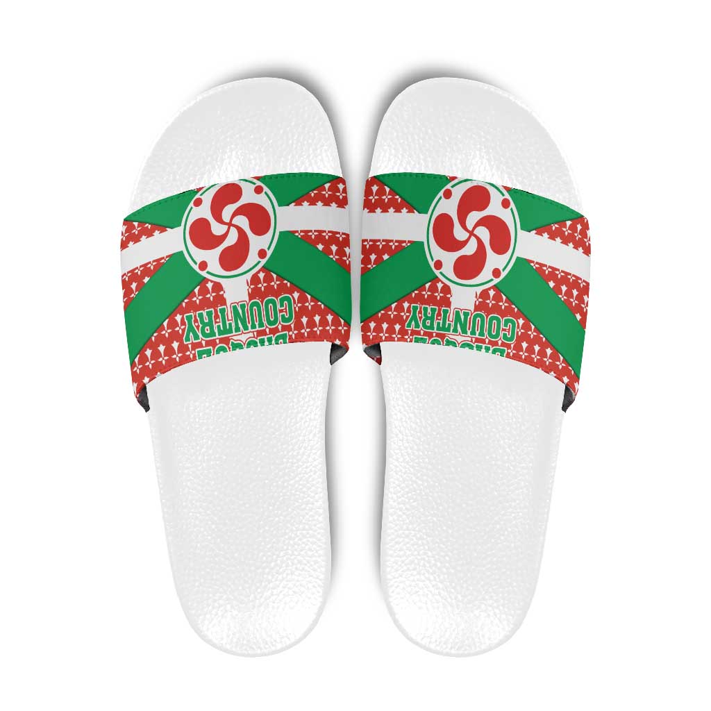 Basque Country Flag Slide Sandals Autonomous Community of Spain TS04