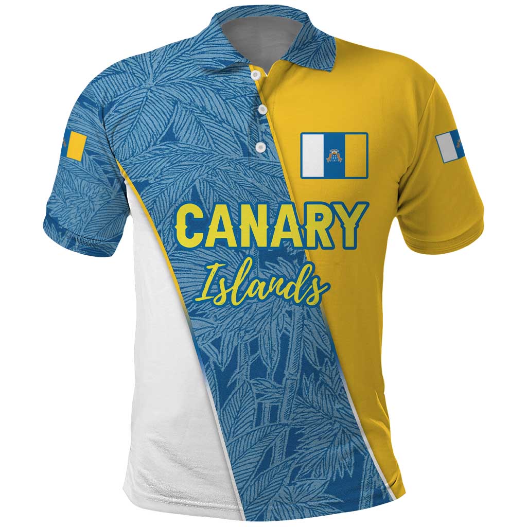 Canary Islands Flag Polo Shirt Autonomous Community of Spain TS04