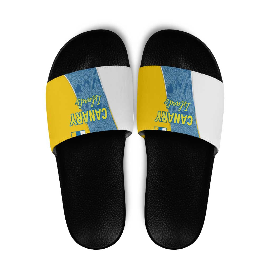 Canary Islands Flag Slide Sandals Autonomous Community of Spain TS04