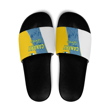 Canary Islands Flag Slide Sandals Autonomous Community of Spain TS04