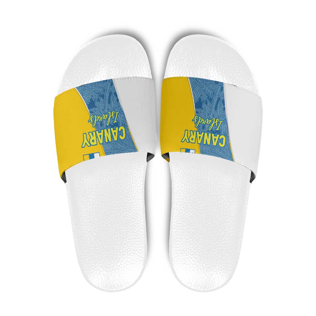 Canary Islands Flag Slide Sandals Autonomous Community of Spain TS04