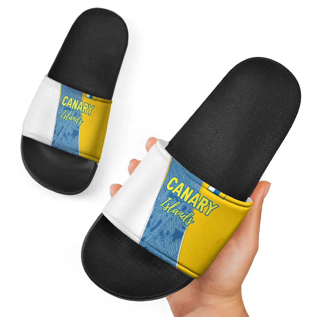 Canary Islands Flag Slide Sandals Autonomous Community of Spain TS04