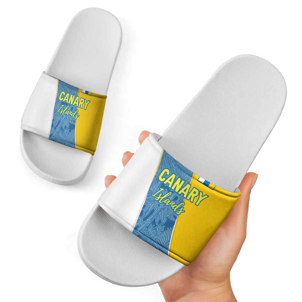 Canary Islands Flag Slide Sandals Autonomous Community of Spain TS04