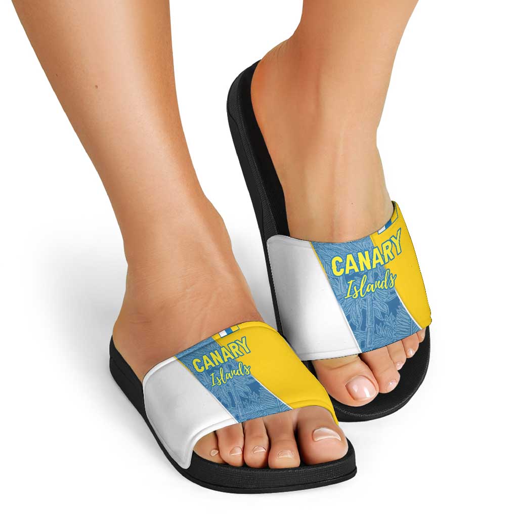 Canary Islands Flag Slide Sandals Autonomous Community of Spain TS04