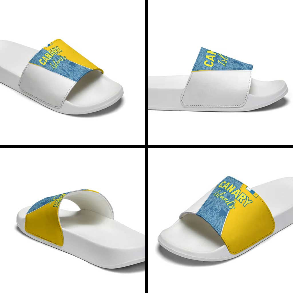 Canary Islands Flag Slide Sandals Autonomous Community of Spain TS04