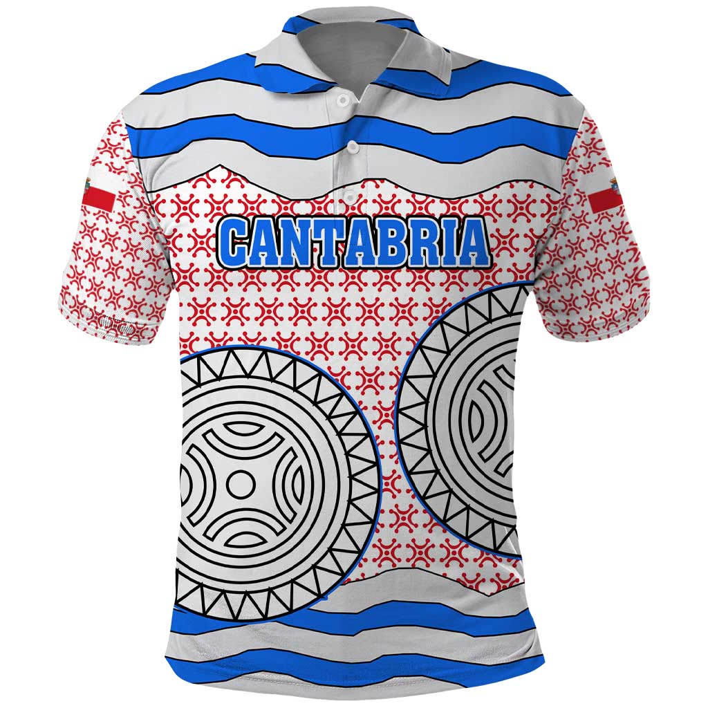 Cantabria Flag Polo Shirt Autonomous Community of Spain TS04