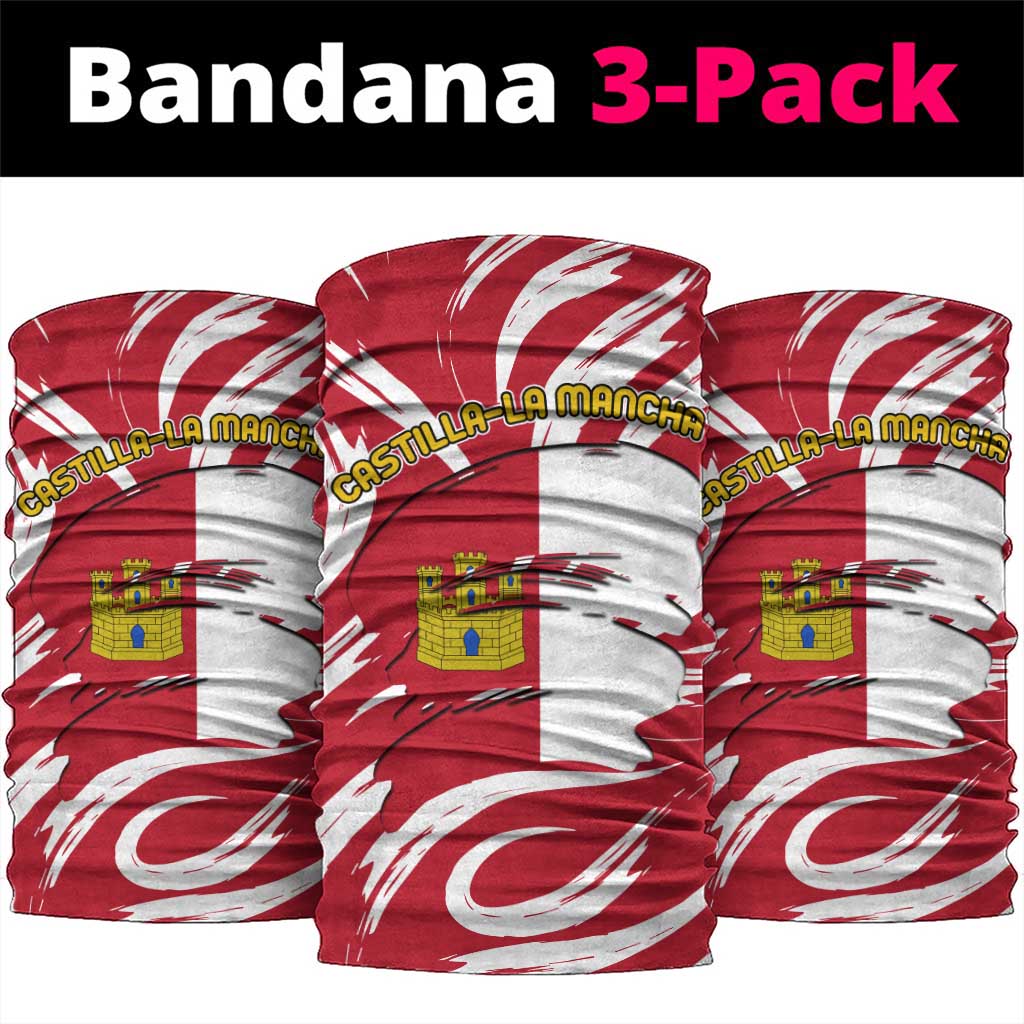 Castilla La Mancha Flag Neck Gaiter Autonomous Community of Spain TS04