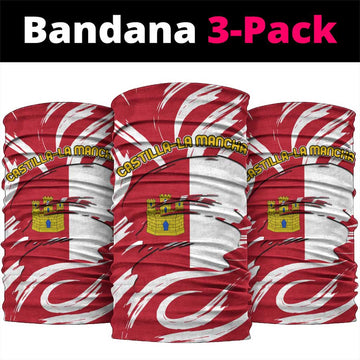 Castilla La Mancha Flag Neck Gaiter Autonomous Community of Spain TS04