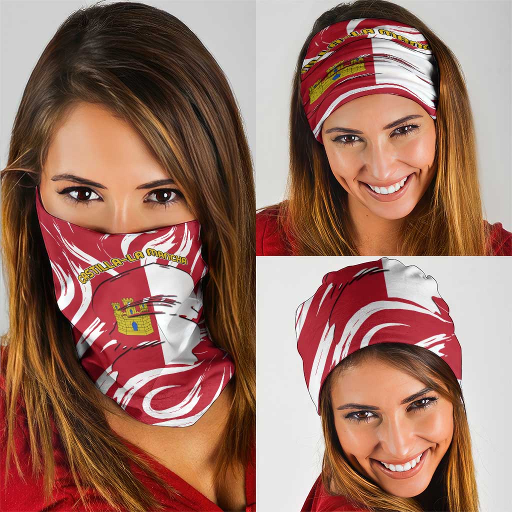 Castilla La Mancha Flag Neck Gaiter Autonomous Community of Spain TS04