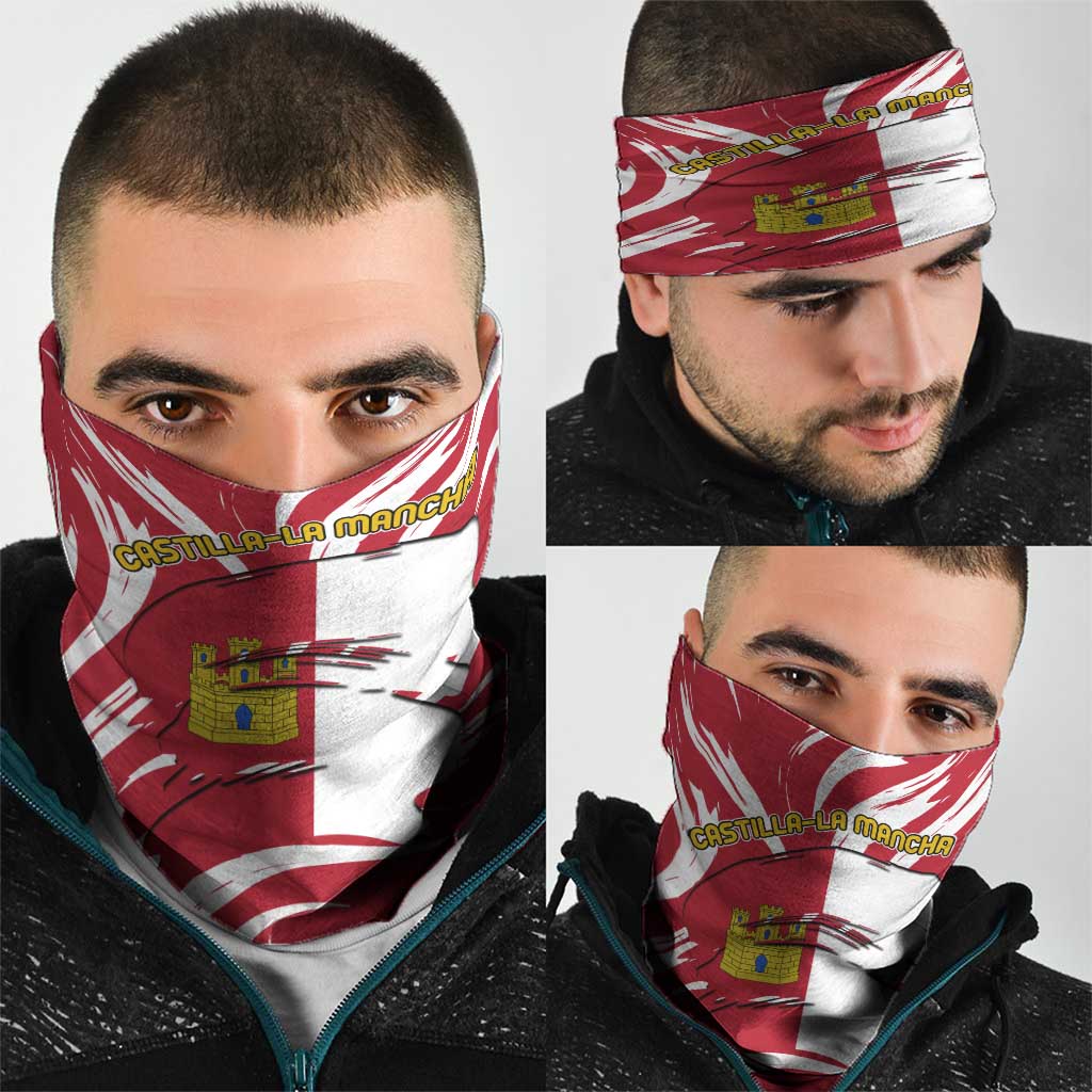 Castilla La Mancha Flag Neck Gaiter Autonomous Community of Spain TS04