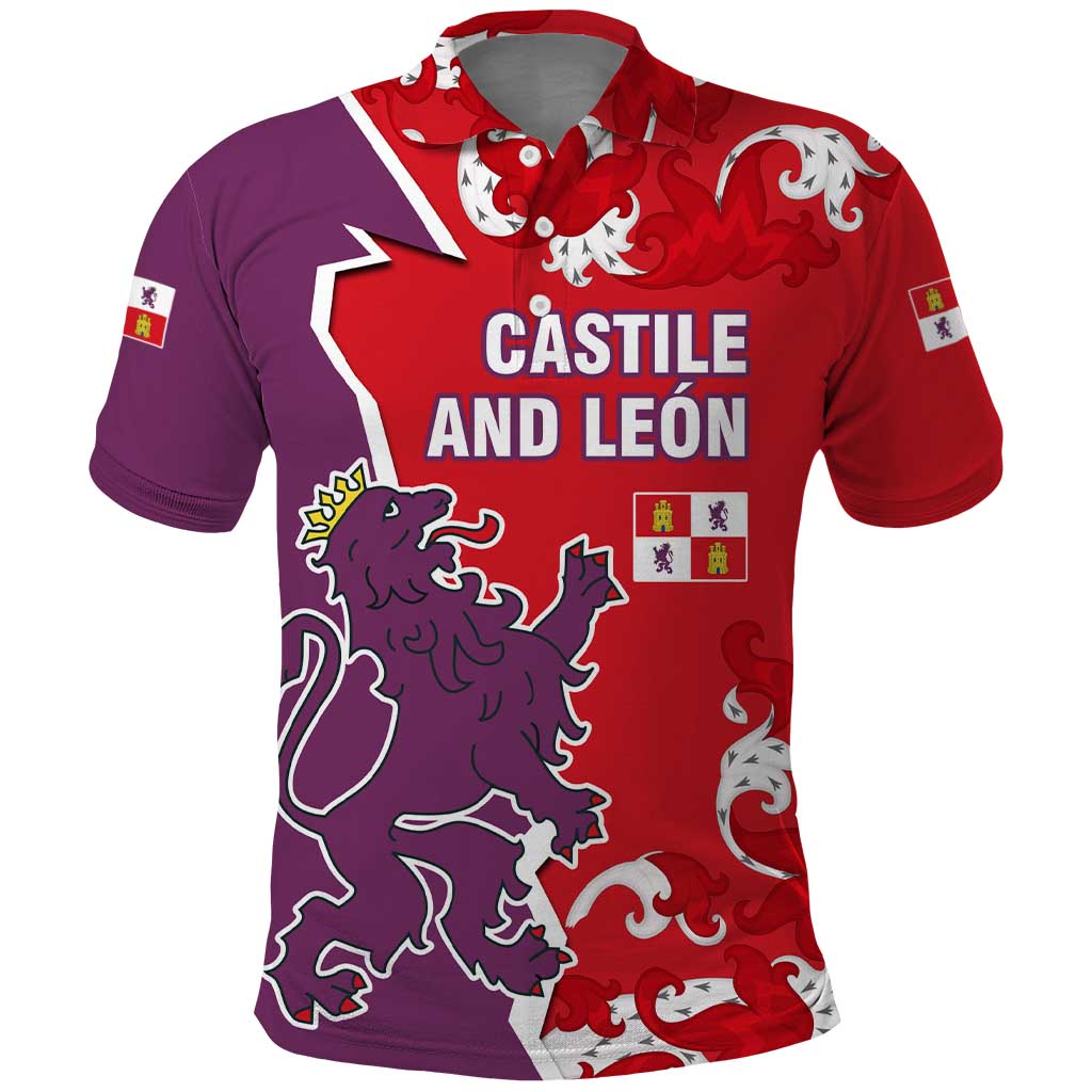 Castile and León Flag Polo Shirt Autonomous Community of Spain TS04